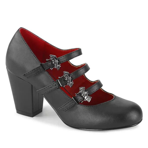 Escarpins Lanières Bat Cuir Noir