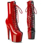 Bottines Arlequin Noir/Rouge