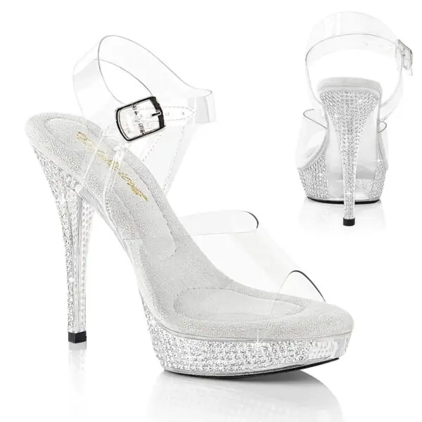 Sandale strass Transparentes Fabulicious ATHENA-508
