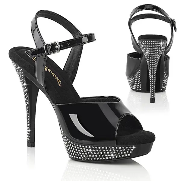 Sandale strass Noires Fabulicious ATHENA-509